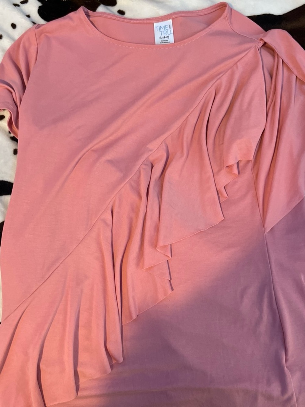 Time and Tru Dusty Rose Crewneck Top